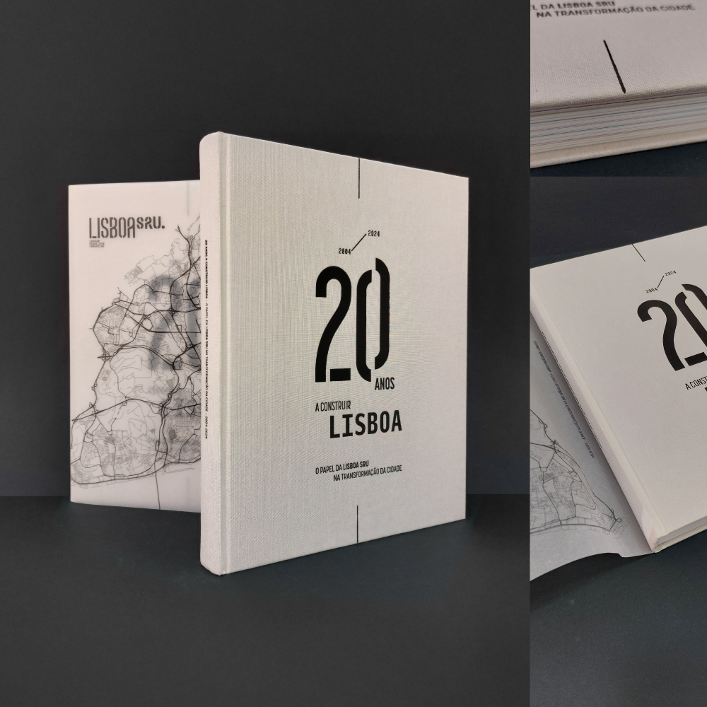 Paginação e grafismo do livro comemorativo dos 20 anos da SRU Lisboa por Pixel Reply