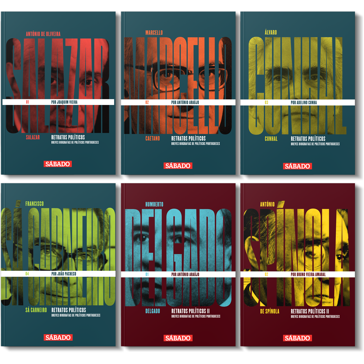 Coleção de livros para a revista Sábado por Pixel Reply.