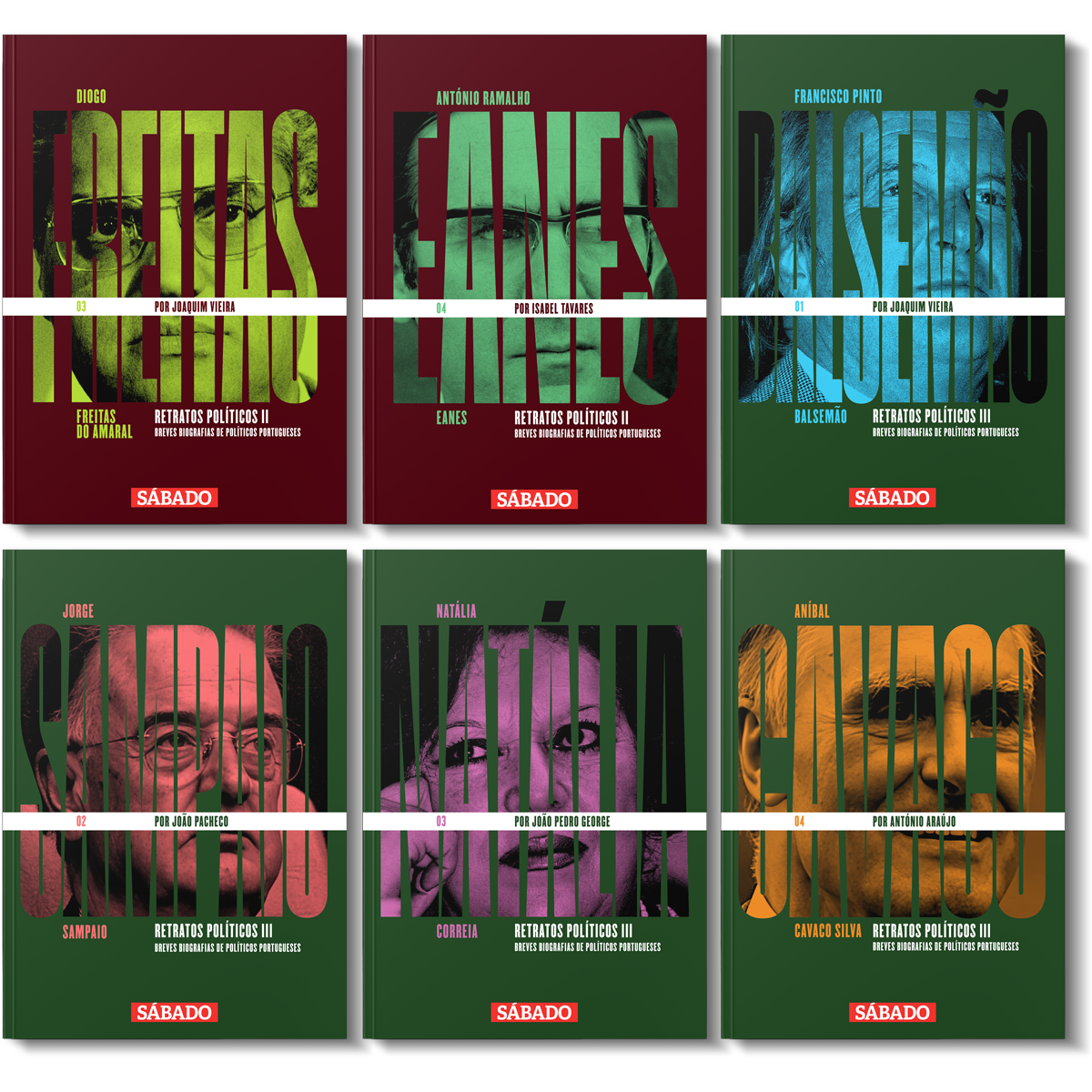 Coleção de livros para a revista Sábado por Pixel Reply.